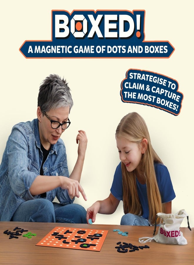 Skillmatics Magnetic Dots & Boxes Game - Classic Family Strategy Board Game for Game Nights & Travel, Magnetic Fun for Kids, Teens & Adults, Ages 5, 6, 7, & Up, 2-4 Players - Image 2